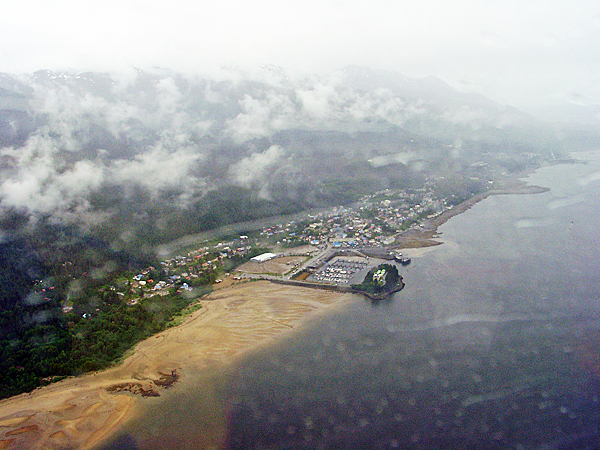 view from the helicopter